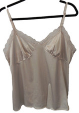 Deena Lace-Trim V-Neck Satin Camisole - Size 36