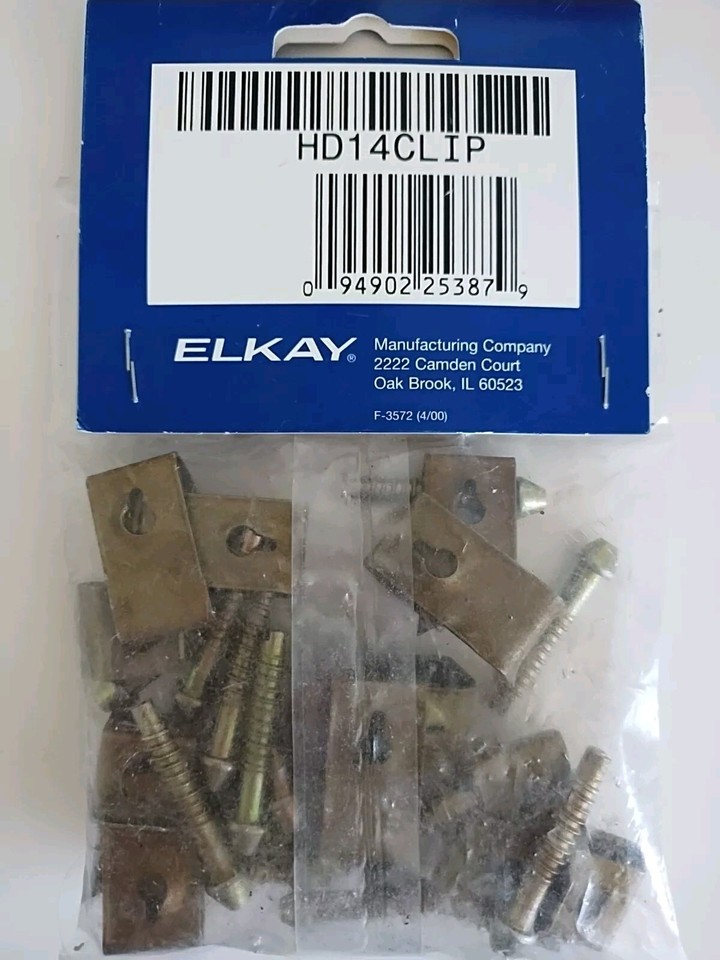 Elkay Sink Mounting Clips 14 Pieces, NEW, Model HD14CLIP, Heavy Duty