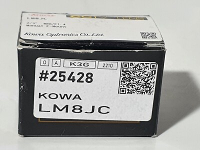 KOWA LM8JC CCTV Standard Objektiv 2/3 Zoll F1.4/f=8mm C-mount    / B-Ware