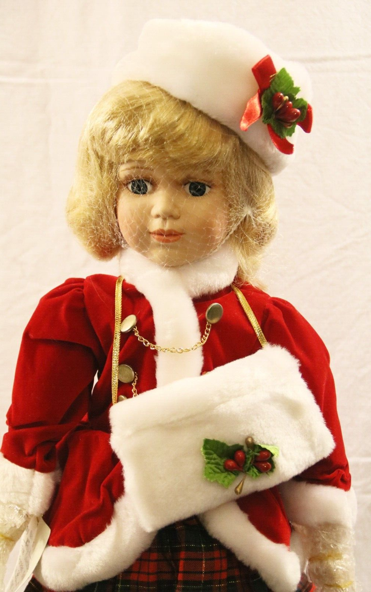 Morning International Porcelain Doll Collection Christmas Kelly