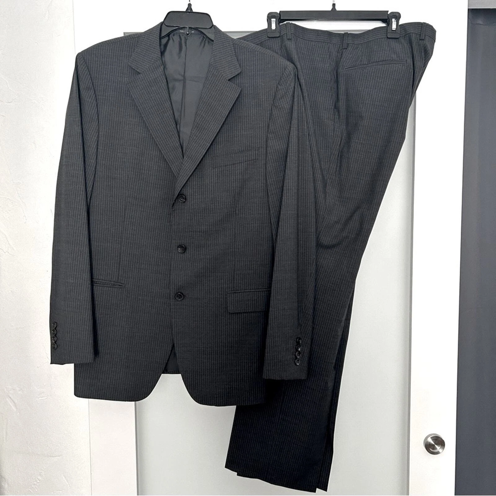 Tuta uomo GUCCI grigio gessato set 2 pezzi 54L EU o 44 L in USA