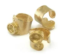 Ring Adjustable Ring Bezel - Raw brass (17mm 6.5US inner size - Adjustable )2365