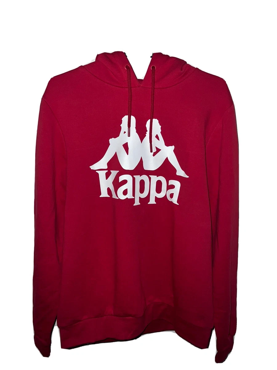 NWT Kappa Red Hoodie With White Logo Pullover Hoodie Medium