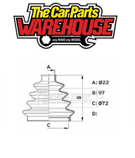 Front CV Driveshaft Boot Cover Kit for VW Renault Opel Ford Audi Fiat (B386)