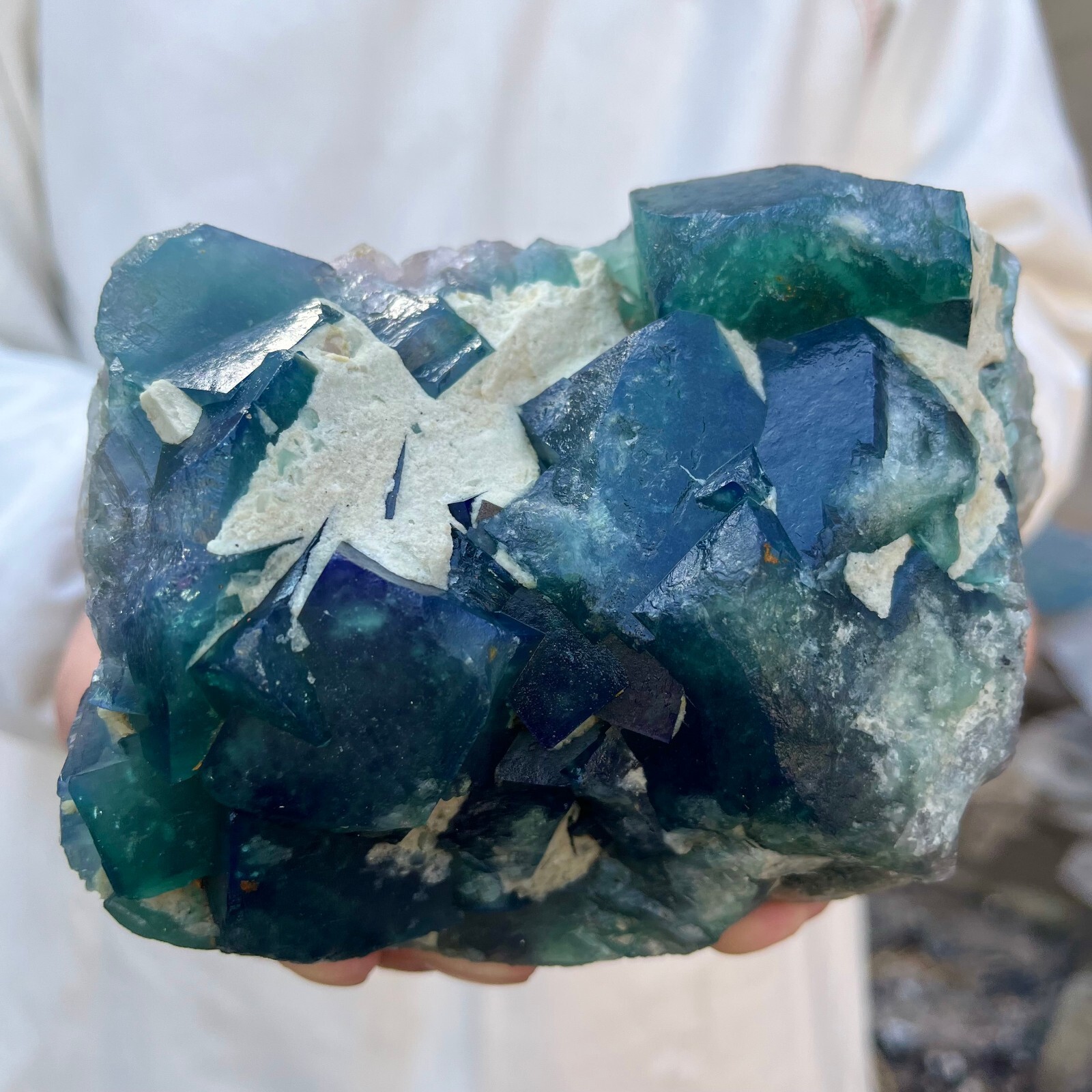 2.9lb Natural Green Fluorite Crystal Cluster Healing Specimen Tax-Free
