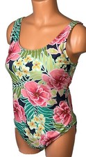 Hurley Ladies' Floral Swimsuit 1-Piece Stretch UPF 50 Medium NWT