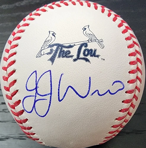 JJ Wetherholt Autographed Rawlings THE LOU Baseball PROVA COA GO Cardinals