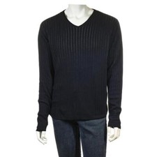 Dark Navy Blue JOOP JOOP Striped Ribbed Sweater Cotton Blend Large Germany