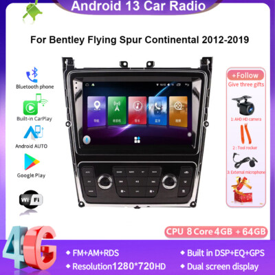 Android Car Radio Stereo For Bentley Flying Spur Continental 2012-2019 Carplay