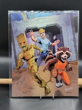 GUARDIANS OF THE GALAXY BAM BOX CHASE ART PRINT GEORGE VEGA SIGNED /500 (CB)