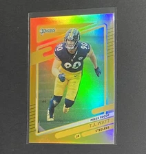 2021 Panini Donruss T.J. Watt PRESS PROOF PREMIUM Pittsburgh Steelers #22 SP 🔥
