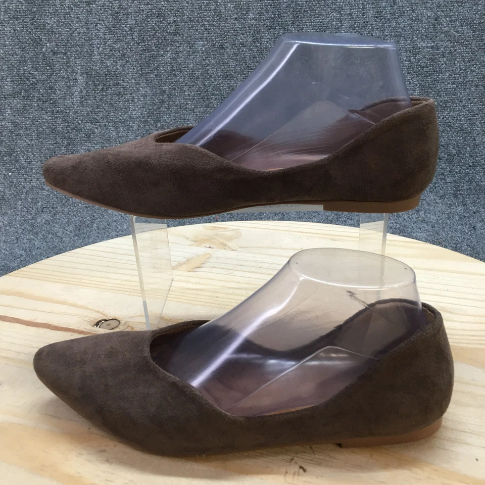 Maurices 鞋女式 8 乐福鞋平底棕色麂皮绒休闲尖头舒适 — 第 2/4 张图片