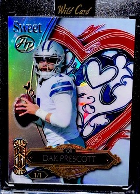 Dak Prescott True 1/1 Color Match Case Hit Dallas Cowboys Artist Proof 1 Of 1