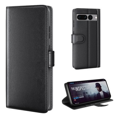 ECHT LEDER Handy Hülle für Google Pixel 7 Pro Lederhülle Klapphülle Case 9H Glas