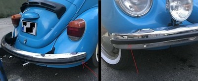 BUMPER MOULDING RUBBER FRONT AND REAR VW TYPE1 SUPER BEETLE BUG BEETLE 68-73