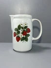 McCoy 1429 Pottery Ceramic Strawberry Pitcher 7” Tall Vintage USA