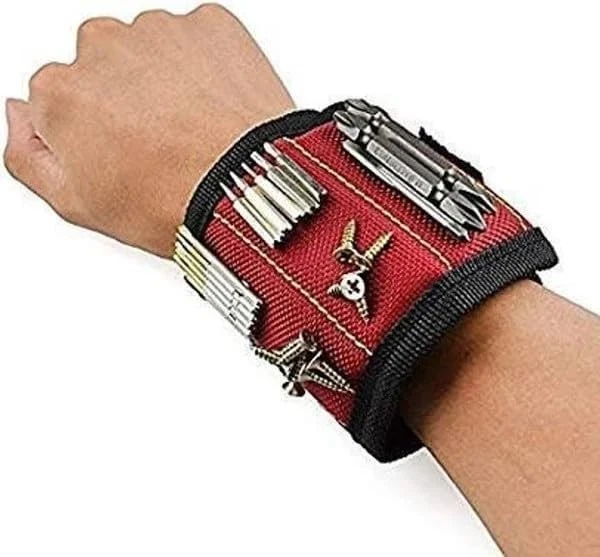 Pulsera Magnética Para Herramientas - Muñequera Con Imanes Para Sujetar Tornillos Y Piezas