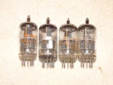 4 x 6DJ8/E88CC Amperex Tubes*A-Frame-Dimpled Disk*Very Strong  Matched Quad*#14