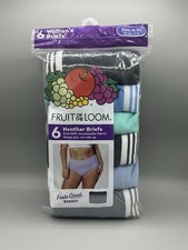 6-Pack FRUIT OF THE LOOM Women  s Size 8/XL Heather Briefs Eversoft