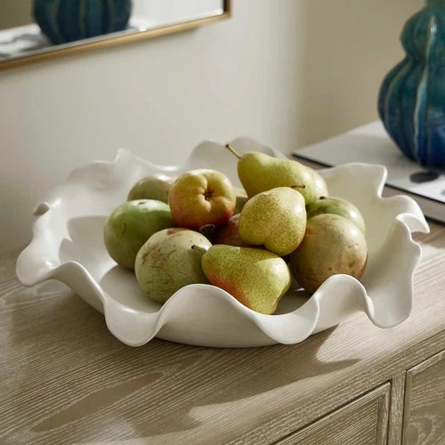 Uttermost 18286 Wave Crest 20"W Earthenware Decorative Bowl - White - Picture 6 of 6
