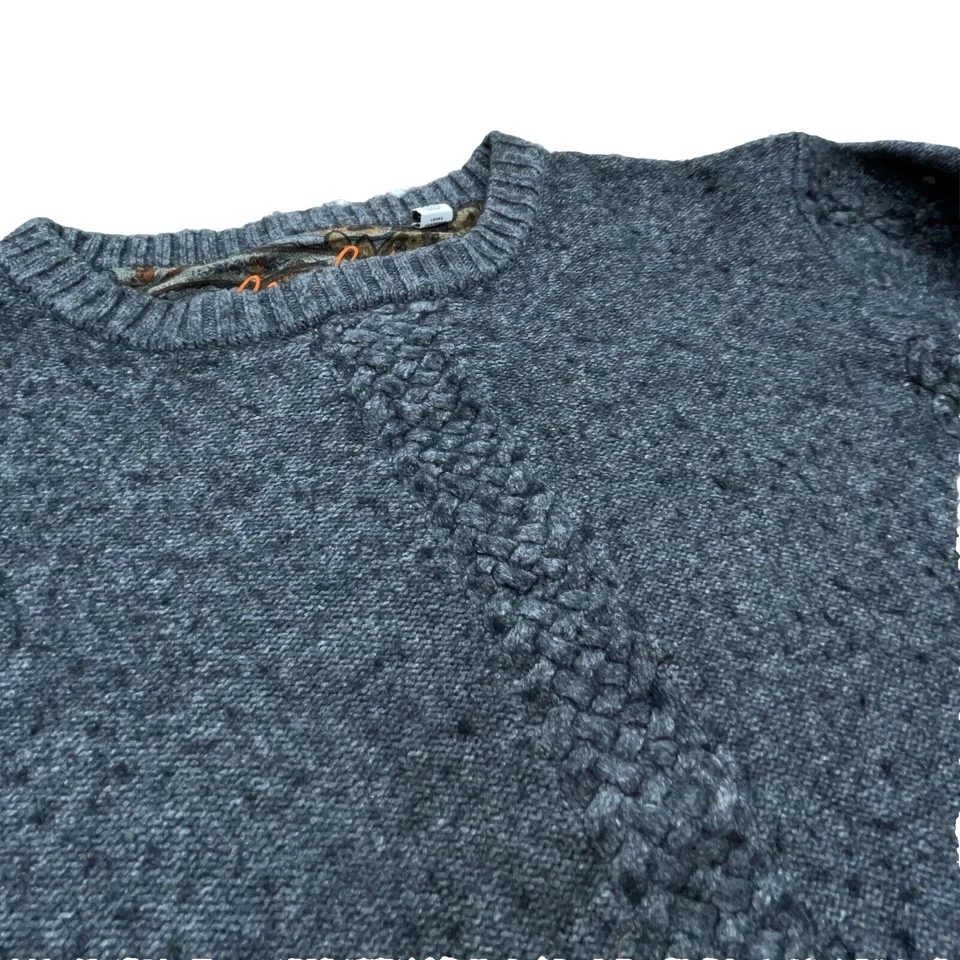 Robert Graham 毛衣男式 XXL 2XL 重型针织圆领罗纹运动衫羊毛 — 第 4/4 张图片