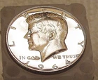 1964 Kennedy  Choice  CAMEO  Proof 90% Silver  Blazing White Luster #701 - 3
