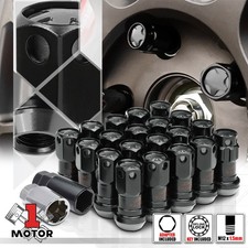 16gunmetalblack M12x1.5 45mm Aluminum Floating Tuner Wheel Lug Nut W4lock