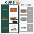 Electric Lunch Box with 3 Temperature Levels, 100W Fast Heating heated lunch box