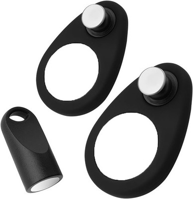 Airtag Halter für Kinder Baby Kleinkind versteckt 2er Pack GPS Tracker schwarz + schwarz
