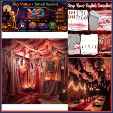 Halloween Ceiling Decorations Bloody Hanging Kit 111 Pieces Haunted House With