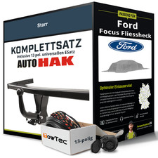 Für FORD Focus Fliessheck II DA Anhängerkupplung starr +eSatz 13pol uni. 08- AHK