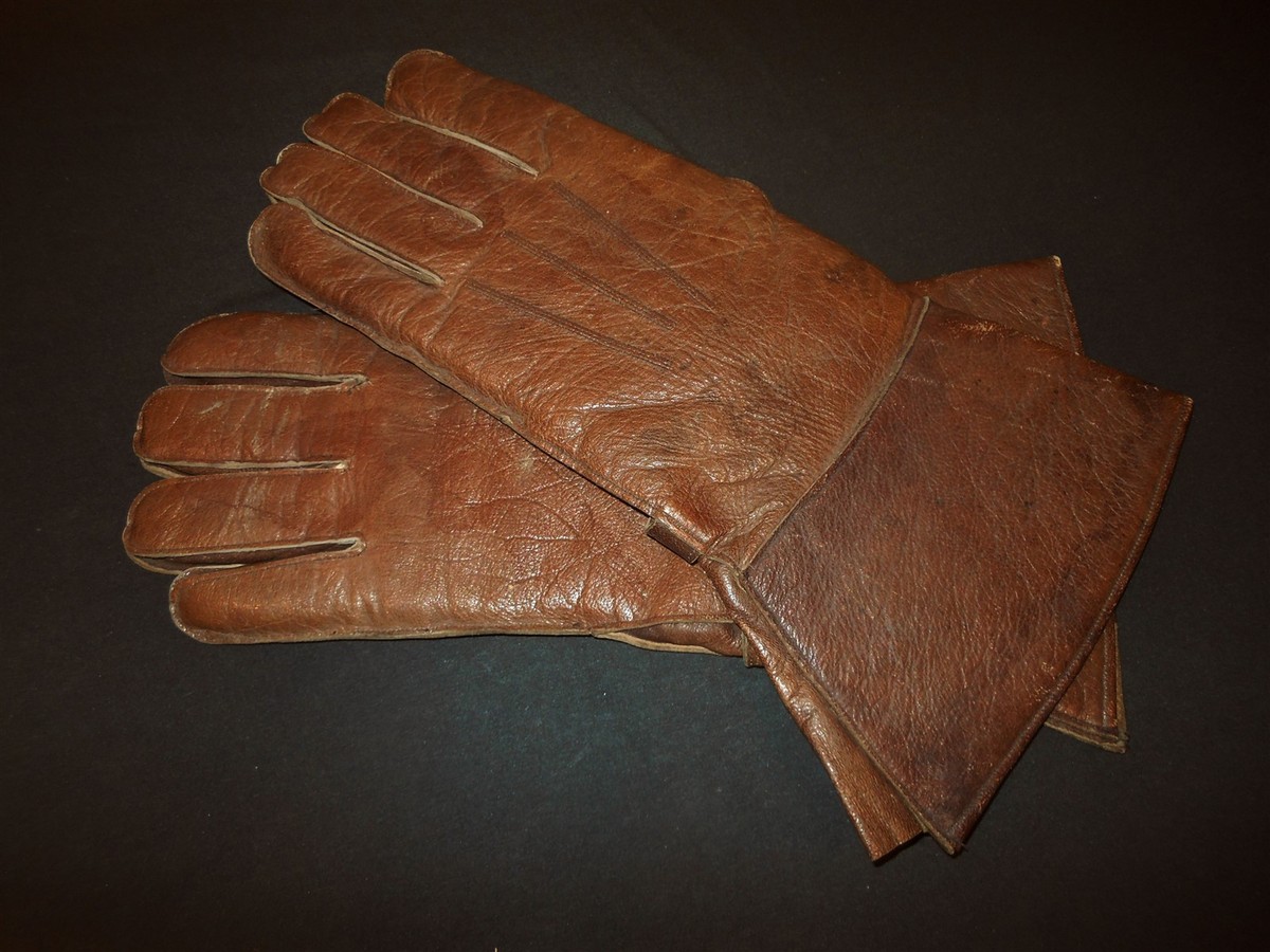 WW2 German Luftwaffe Fliegerhandschuhe - LEATHER PILOT GLOVES