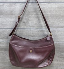 etienne aigner burgundy red leather purse hand bag hobo shoulder VTG