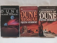 Dune Trilogy Series Frank Herbert Children of Dune Messiah Vintage PB Book Lot 