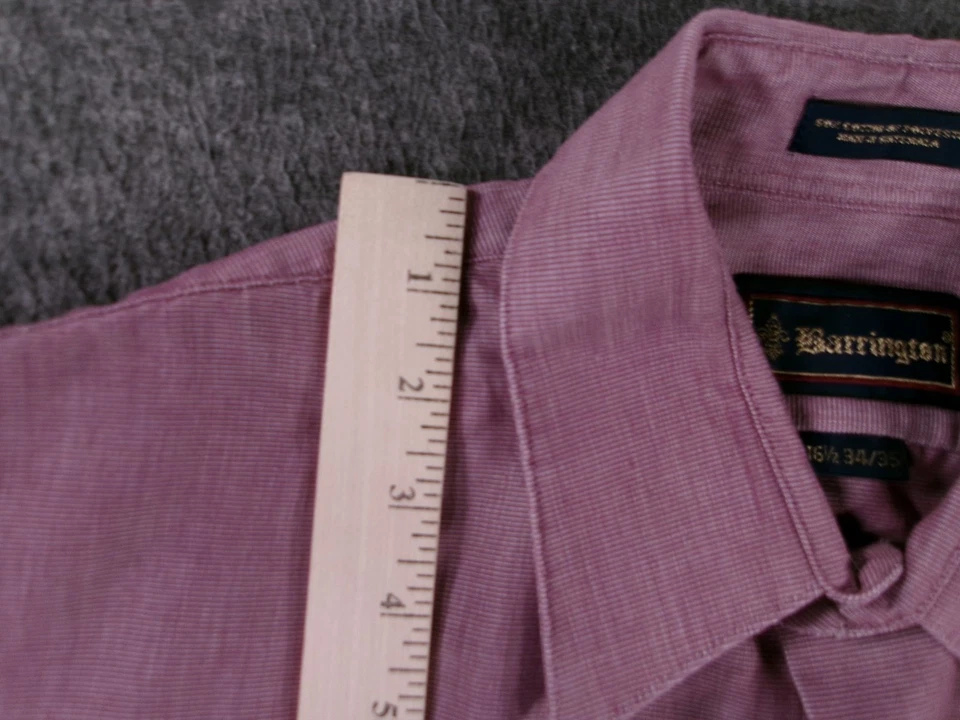 Barrington 正装衬衫男式 16.5 勃艮第经典办公室专业长袖 — 第 4/4 张图片