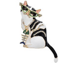 NEW Lunch at the Ritz STYLE 3.25" HIP HOP CAT FISH NECKLACE PENDANT BROOCH COMBO — photo 2