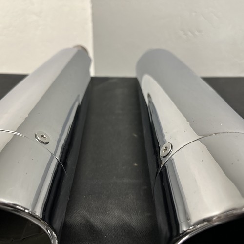 Harley Screamin Eagle Chrome Slip Mufflers w Chrome Tips 64900438 64900444 *NICE - Picture 12 of 23