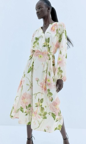 New Women’s H & M Long Sleeve Floral Maxi Dress Size 2XL - Picture 3 of 9