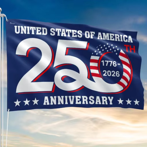 3' X 5' America 1776-2026 250th Anniversary House Flag Semiquincentennial 1-Side