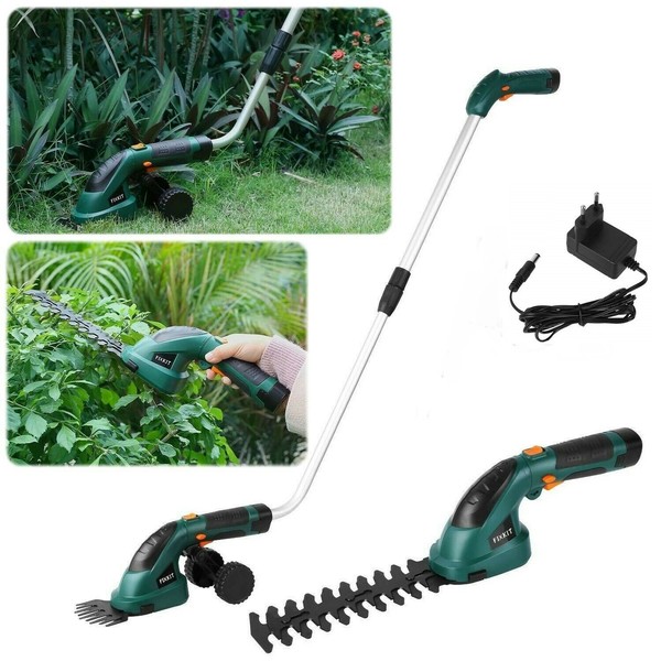 Akku Grasschere Rasenschere Gras-Schere Strauchtrimmer Heckenschere 2 In 1-image