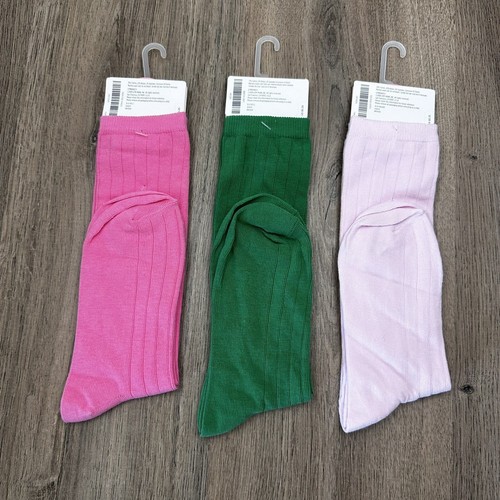 Gymboree Girls Socks Sz 8 & Up NWT Pink Green 3 Pairs New Old Stock - Picture 6 of 6