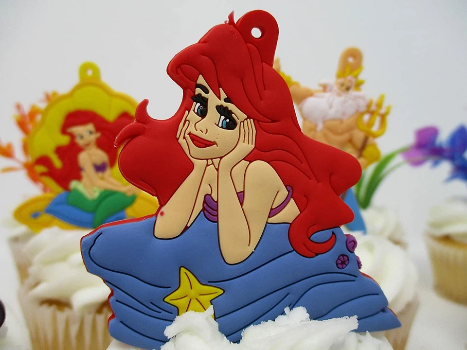 Juego Topper Pastel Cumpleaños Sirenita CUPCAKE ***TOTALMENTE NUEVO*** Foto 4 de 4