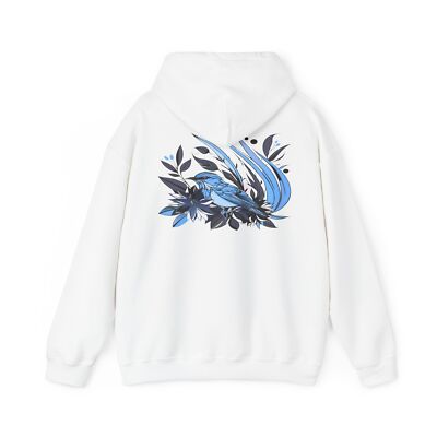 Bird printed hooded sweatshirt cotton, winter, thick Unisex Hooded