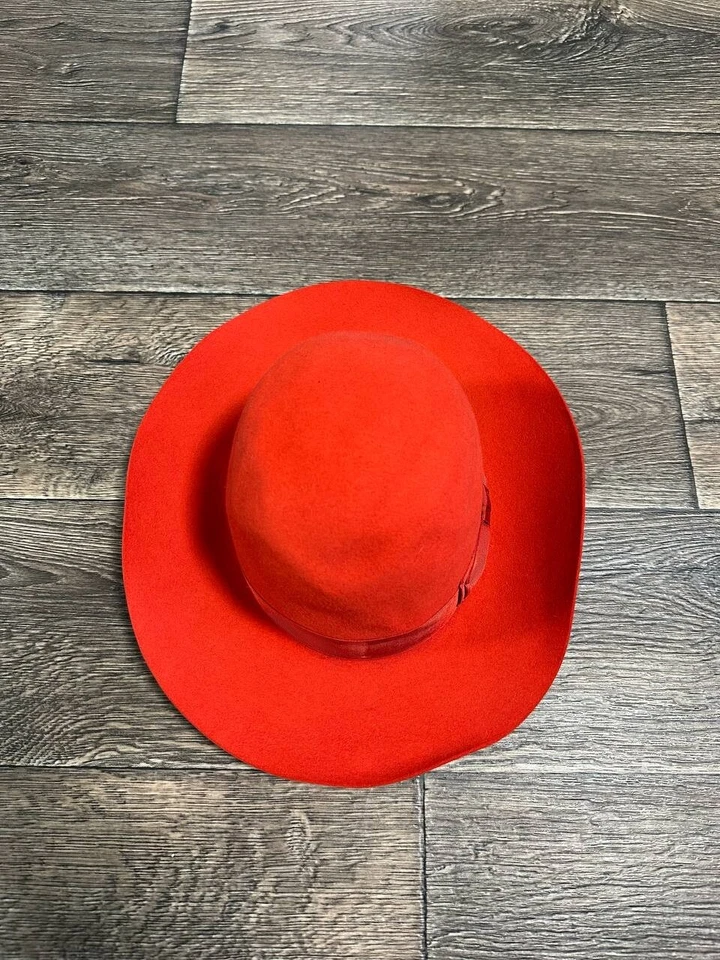 BORSALINO ALESSANDRIA red Hat Size 55 size 6 3/4 size 4 made in Italy - Image 2 of 4