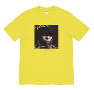 Supreme Mary J Blige Tee T Shirt Sz Medium Sulfur Yellow Fw19