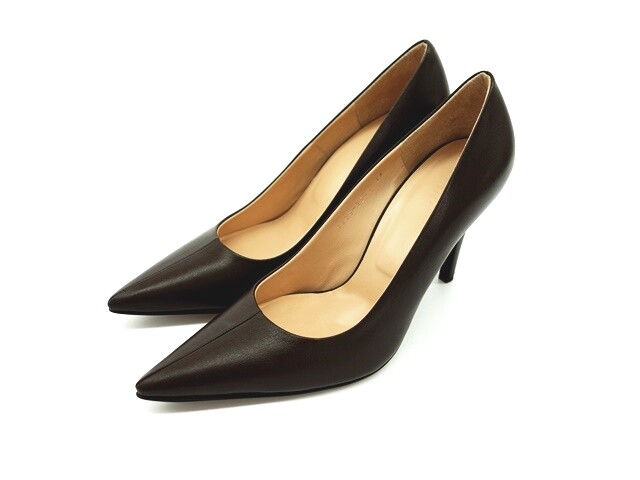 Clane Pumps High Heels Leather Pointed Toe Brown /Kf Ladies | eBay