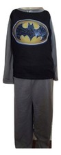 Batman Boys Long Sleeve Gray Pajama Set Size 8