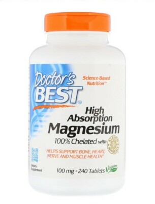 DOCTOR'S BEST MAGNESIUM HOHE ABSORPTION CHELATIERTES / ELEMENTARES 240 TABLETTEN