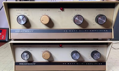 Nice Pair of Heathkit AA-23 Integrated Mono Blocks 7591 Push Pull Serviced