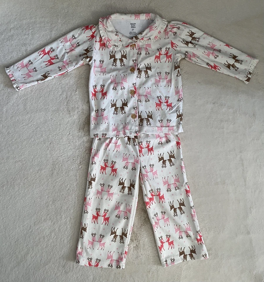 Lote de 6 CONJUNTO PIJAMA Camisa Pantalones 2T Cálido Como Franela Excelente Estado Foto 4 de 4